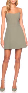 Susana Monaco Pebble Strapless Corset Minidress