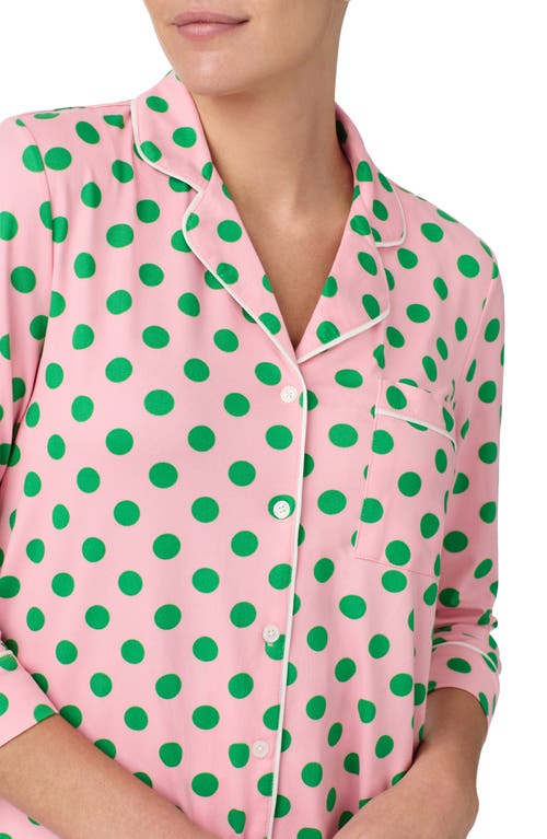 Kate Spade New York Print Jersey Pajamas In Pink/prt