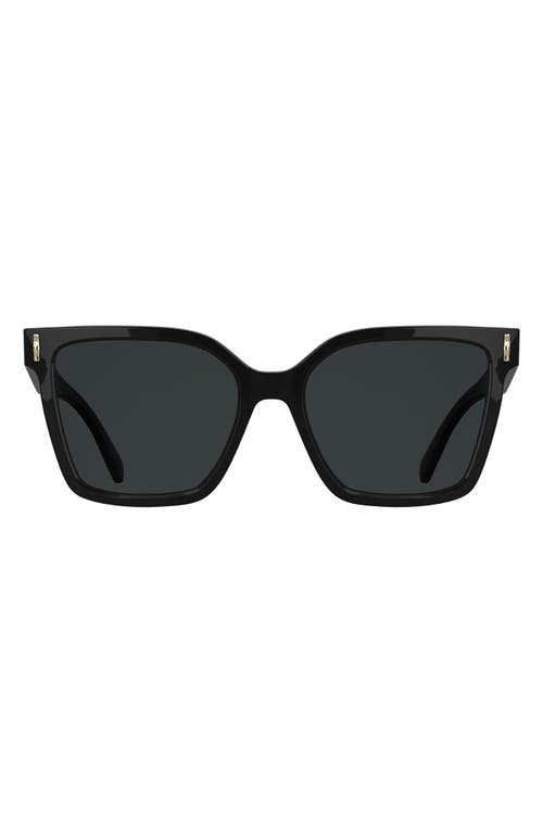 Longchamp Roseau 55mm Modified Rectangular Sunglasses In Black