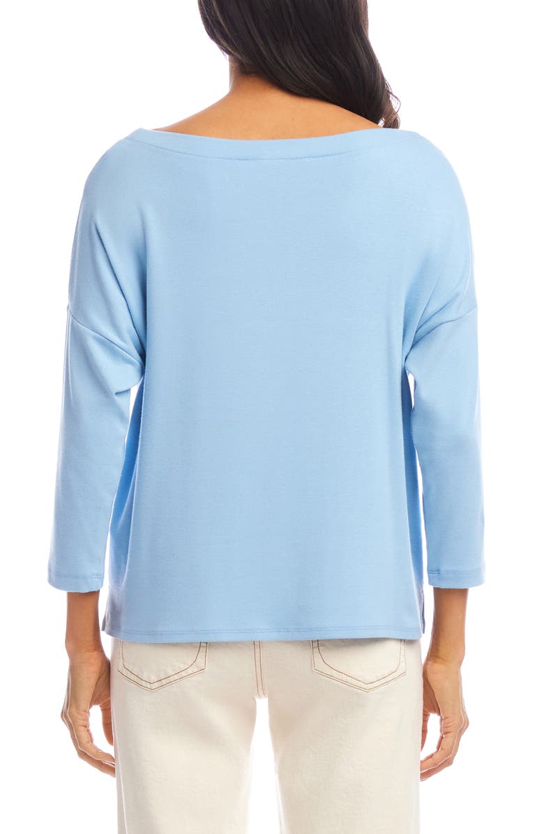 Karen Kane Boatneck Organic Cotton Blend Top, Alternate, color, 