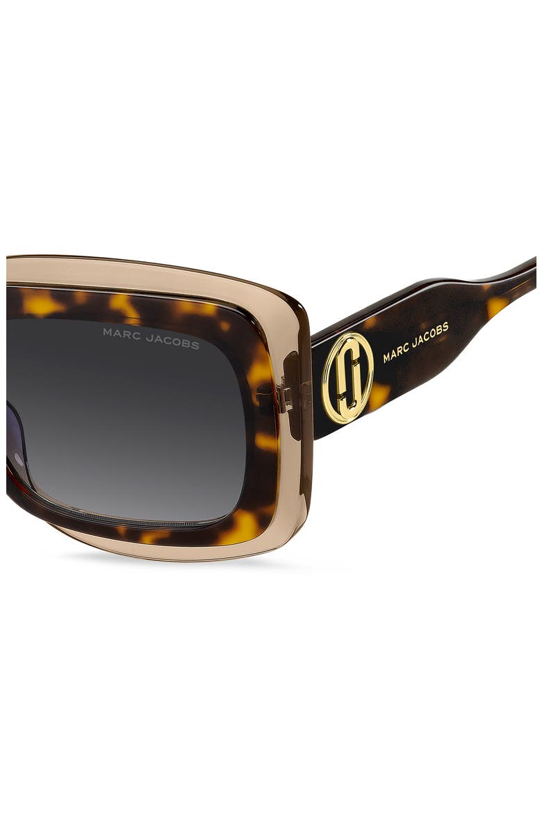 54mm Rectangular Sunglasses, Alternate, color, HAVANA BEIGE/ DARK GREY SF