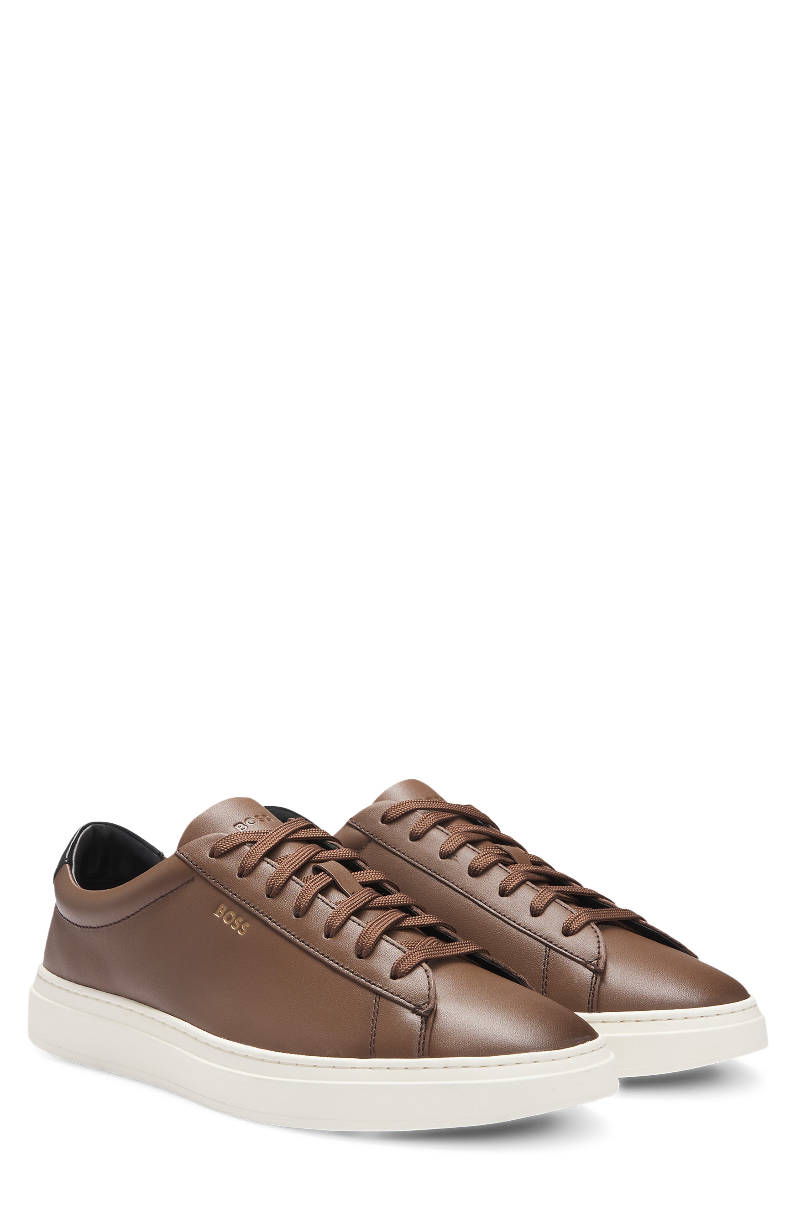 BOSS Kieran Low Top Sneaker, Main, color, Medium Brown