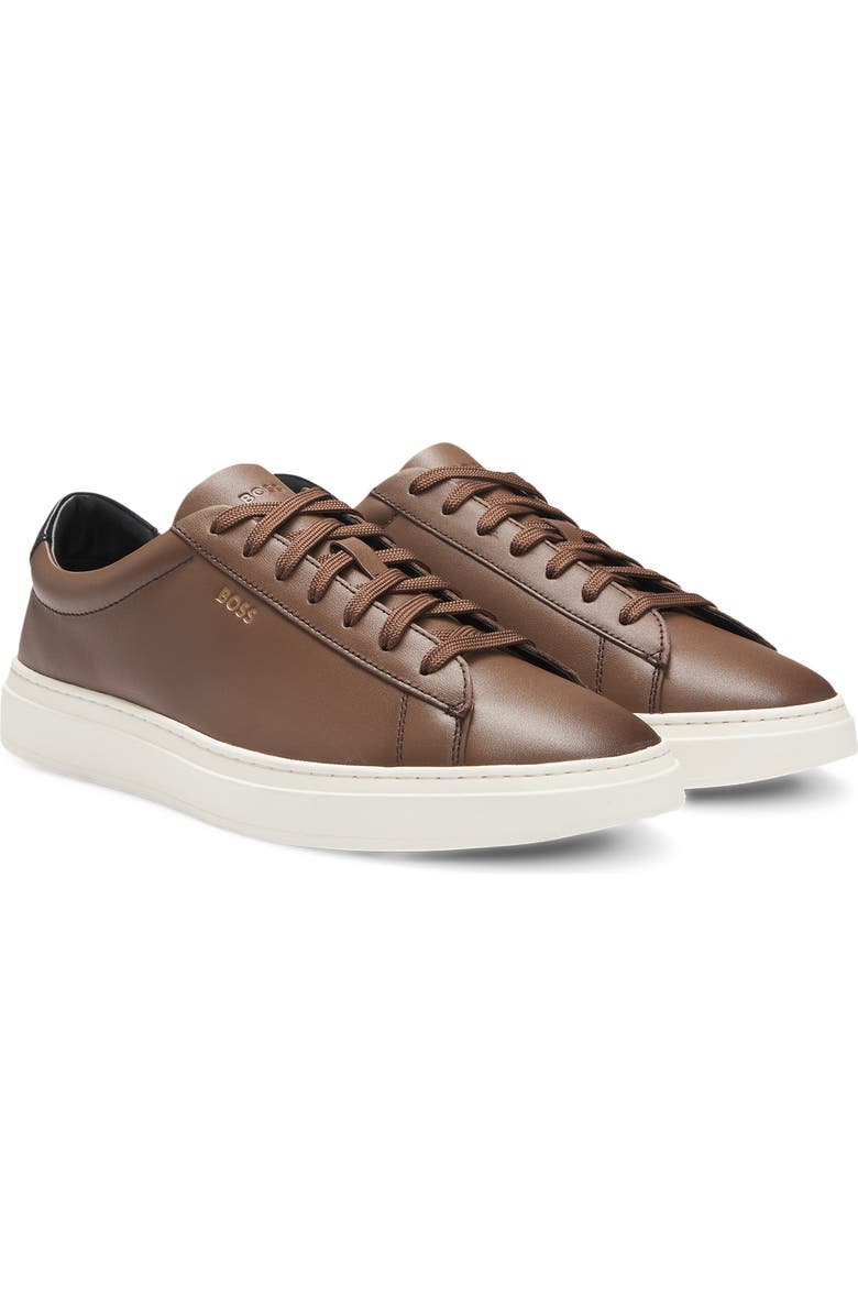 BOSS Kieran Low Top Sneaker, Main, color, Medium Brown