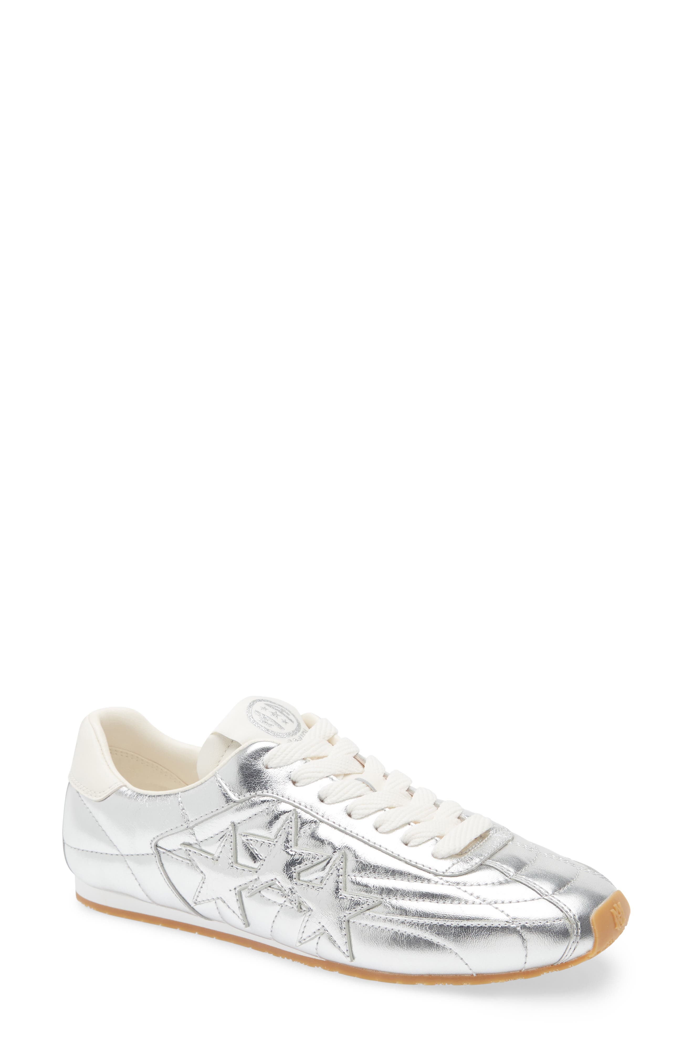 AMIRI Pacific Football Slim Sneaker, Main, color, Metallic Silver
