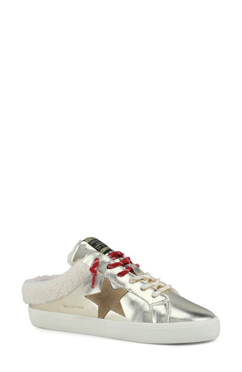 Star Faux Fur Lined Sneaker Mule