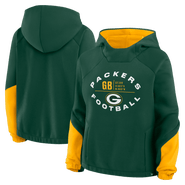 FANATICS Women's Fanatics Green Green Bay Packers Oversized Redzone Bubble Screen Pullover Hoodie