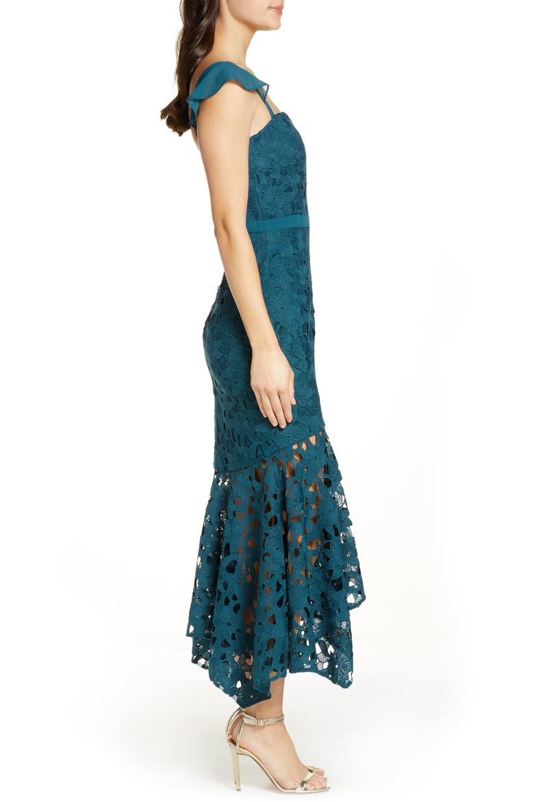 Lupita Lace Mermaid Dress, Alternate, color, TEAL