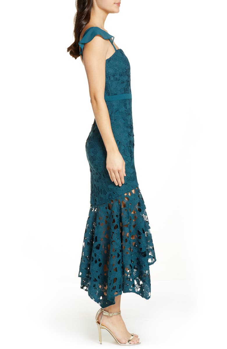 Chi Chi London Lupita Lace Mermaid Dress, Alternate, color, 