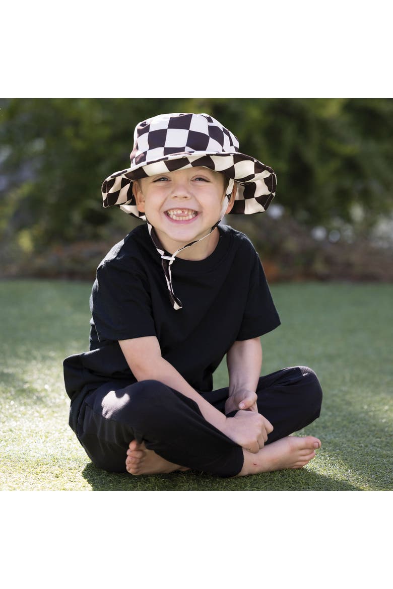 Sun Hat with UPF 50+ UV Protection and Adjustable Brim, Alternate, color, Black Checkers