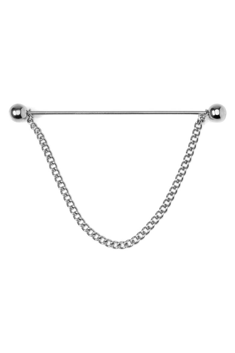 Chain Collar Bar, Main, color, SILVER
