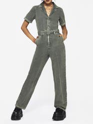 Disturbia Nuit Cotton Moon Embroidered Jumpsuit