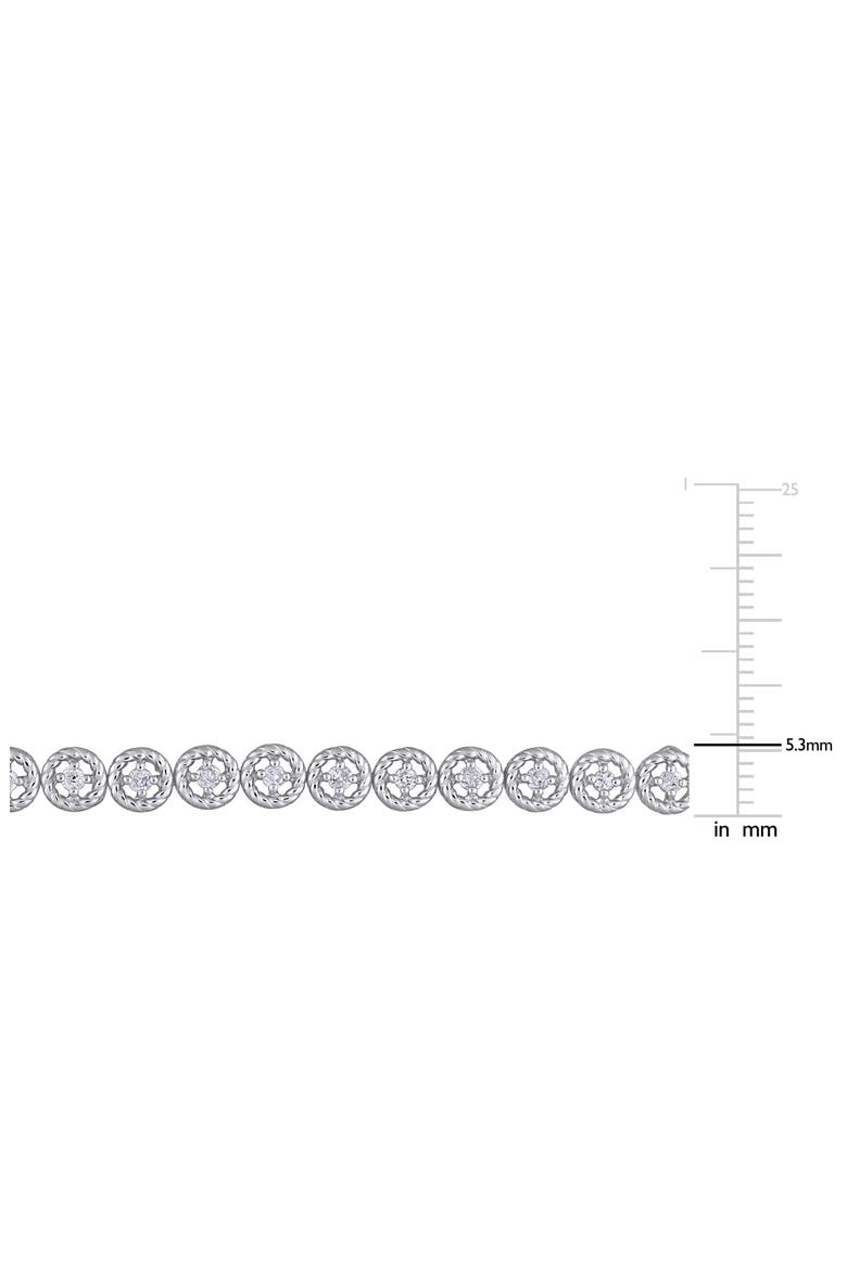 Diamond Tennis Bracelet - 0.99ct., Alternate, color, SILVER