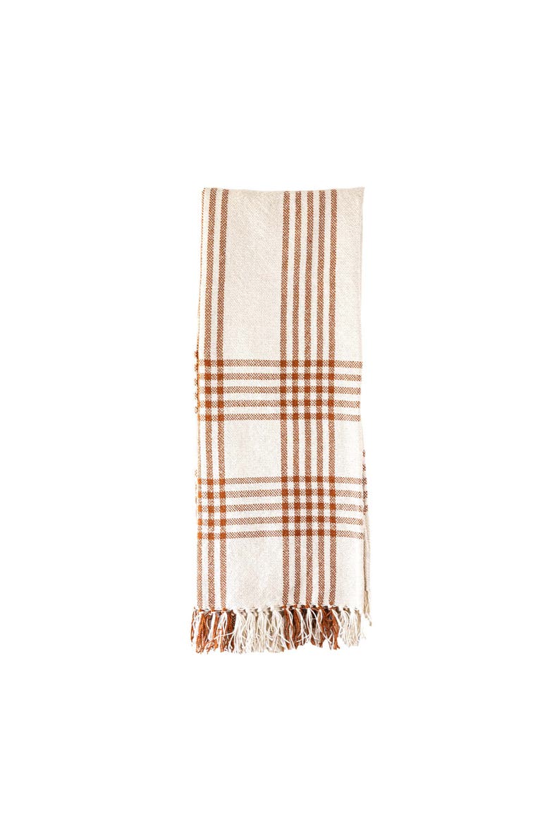 Plaid Outdoor Picnic Blanket Rust Polyester, Alternate, color, Red