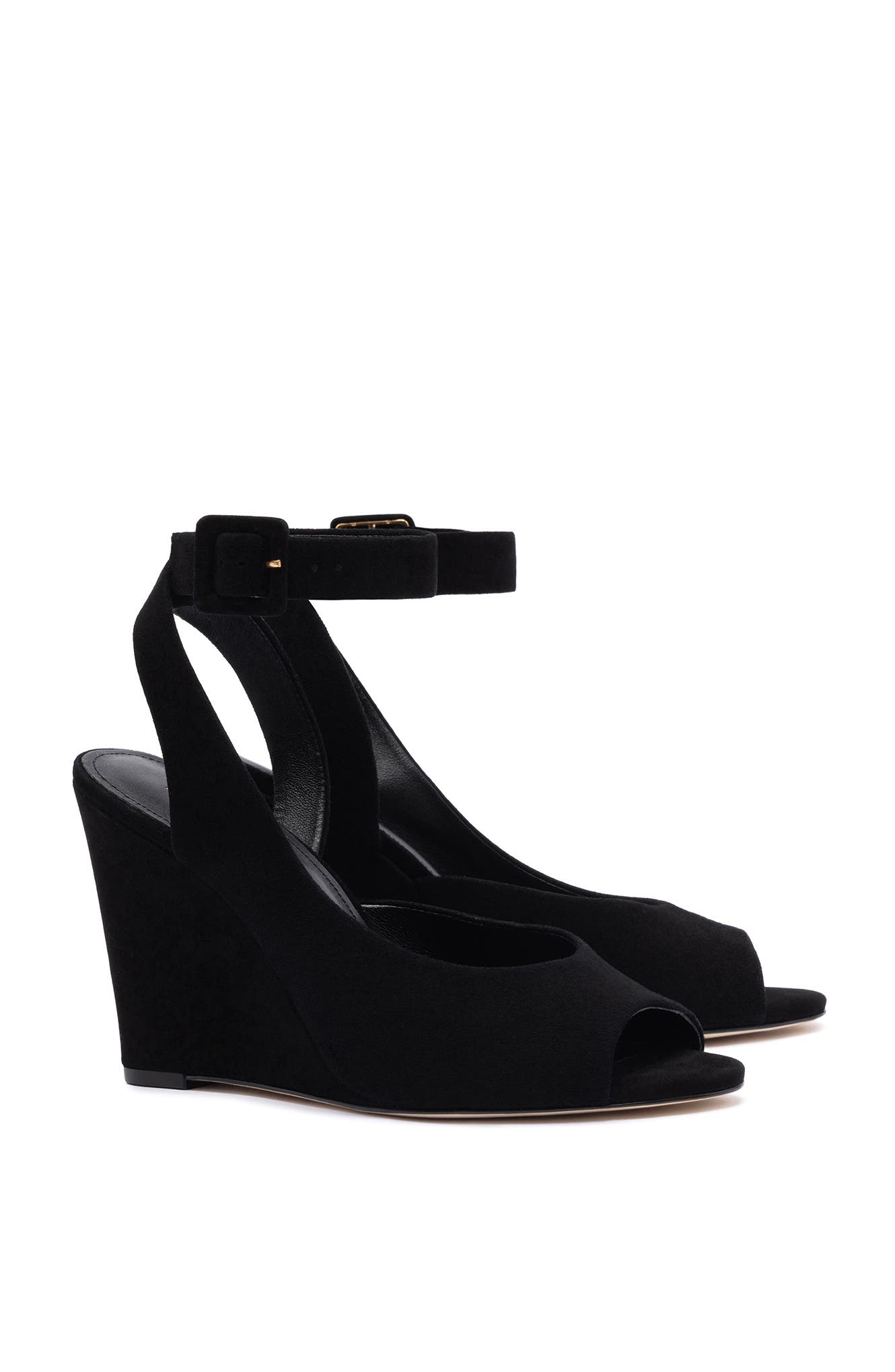Larroudé Deena By Larroudé Wedge Sandal, Alternate, color, 