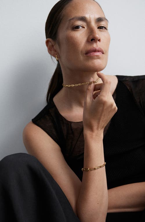 Monica Vinader Alta Slim Chain Bracelet In Gold