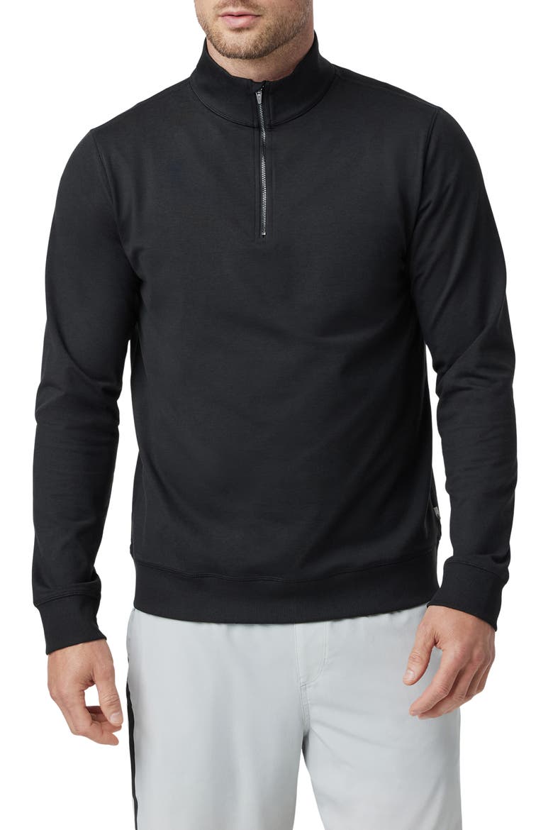 Coronado Half Zip Pullover, Main, color, BLACK HEATHER
