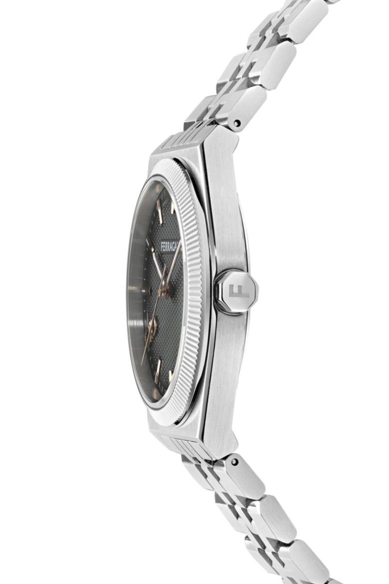 Vega Bracelet Watch, 40mm, Alternate, color, BLACK/ STAINLESS STEEL