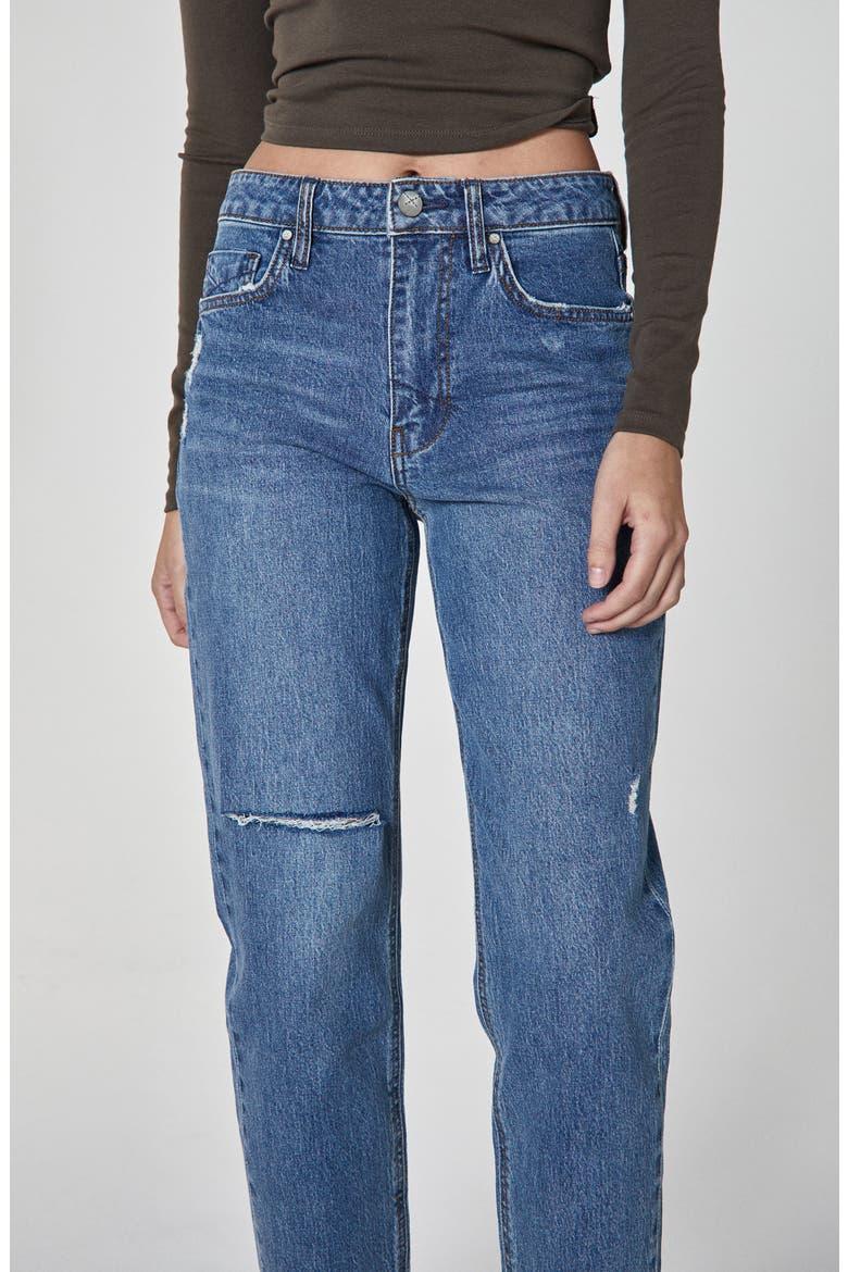 Debbie Express High Waist Slim Tapered Ankle Jeans, Alternate, color, MEDIUM BLUE