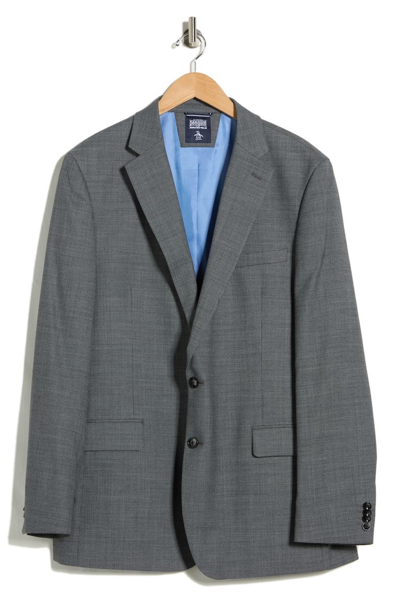 Charcoal Grey Birdseye Stretch Suit Jacket, Main, color, CHARCOAL
