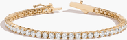 Aurate New York Lab Grown 6ct White Sapphire Tennis Bracelet