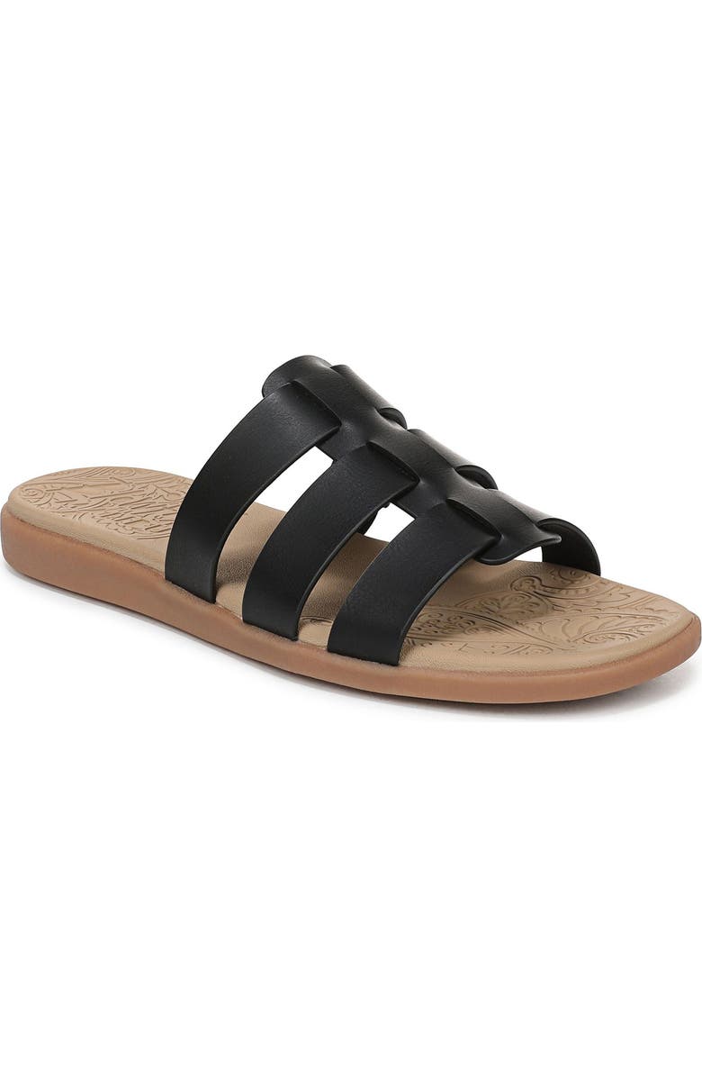Blowfish Malibu Jellyfish Slide Sandal, Main, color, Black Faux Leather