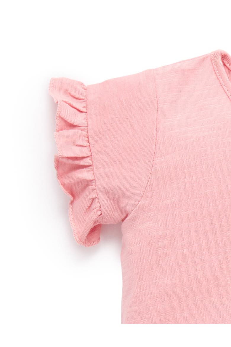 Ruffle Tee & Bike Short Set, Alternate, color, Papaya