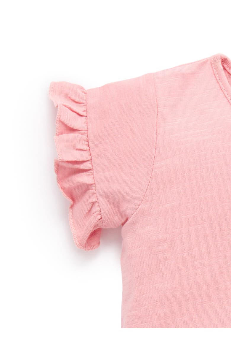 Purebaby Ruffle Tee & Bike Short Set, Alternate, color, Papaya