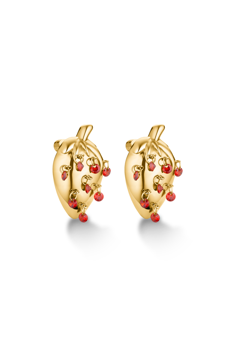 Hey Harper Strawberry Stud Earrings, Main, color, Gold