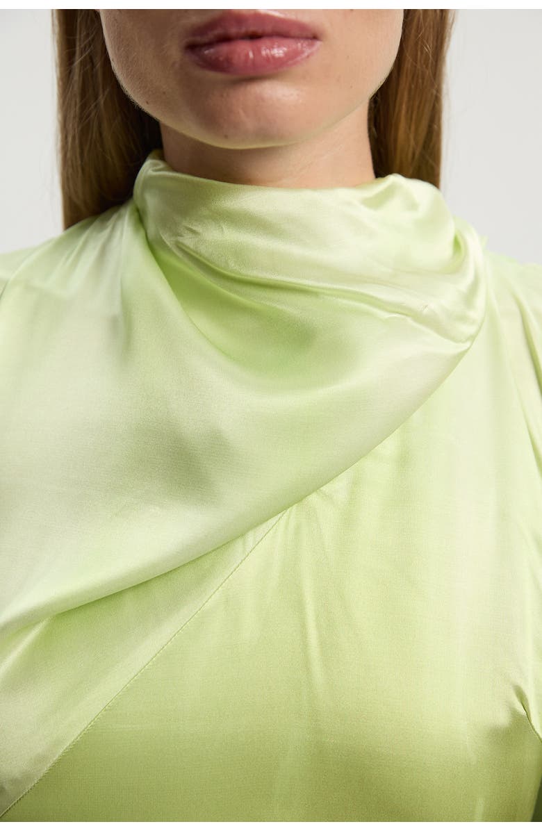 Karen Millen Ombre Satin Cape Midi Dress, Alternate, color, Multi