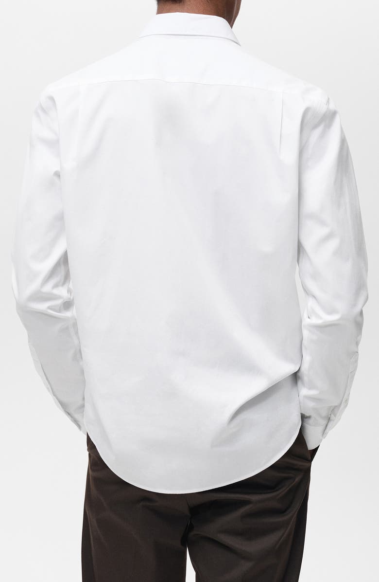 MANGO Regular Fit Solid Cotton Button-Up Shirt, Alternate, color,