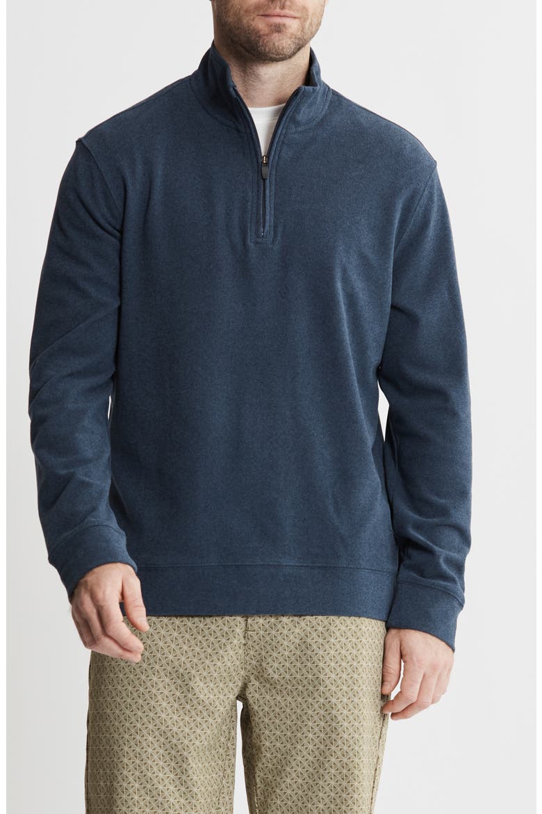 Dongan Ultrasoft Quarter Zip Pullover, Main, color, NAVY