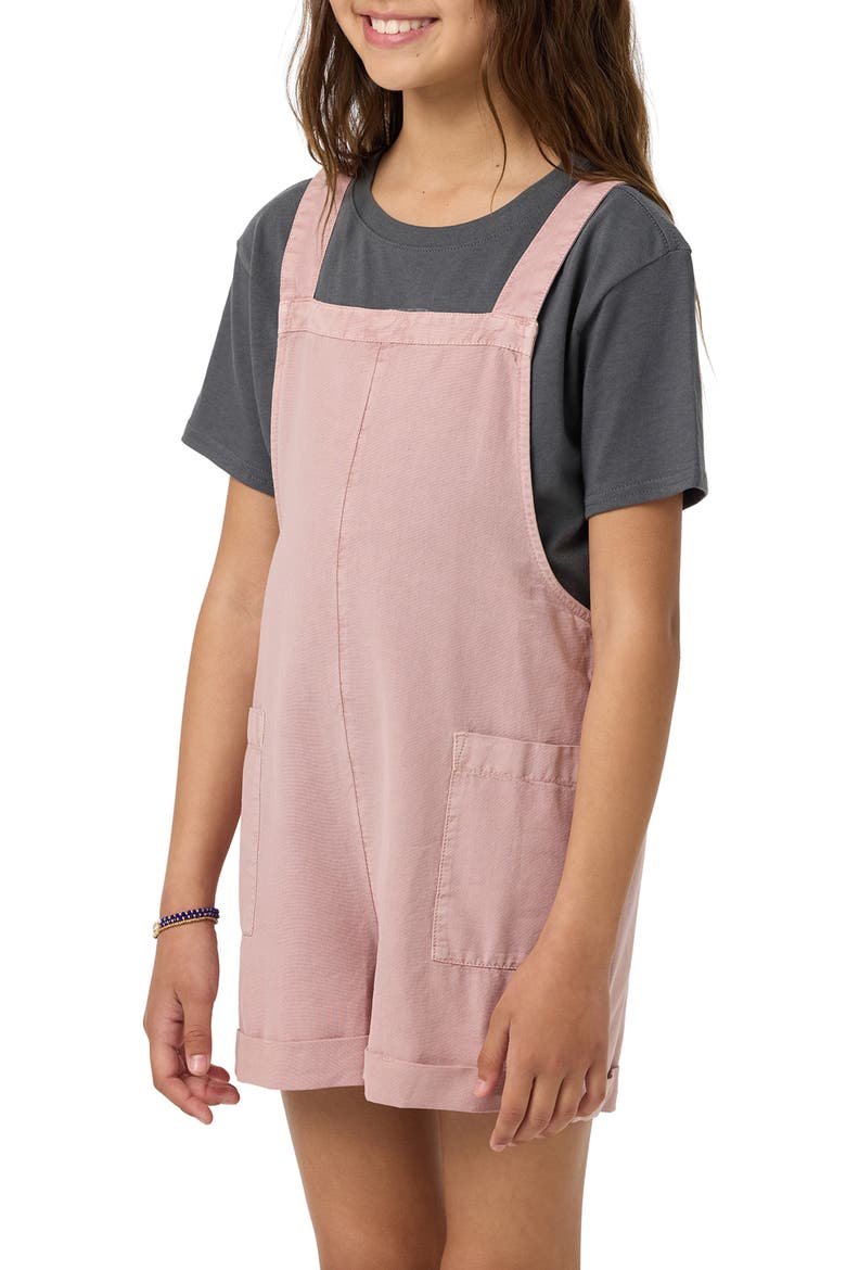 Kids' Starlette Cotton & Linen Romper, Alternate, color, ORCHID
