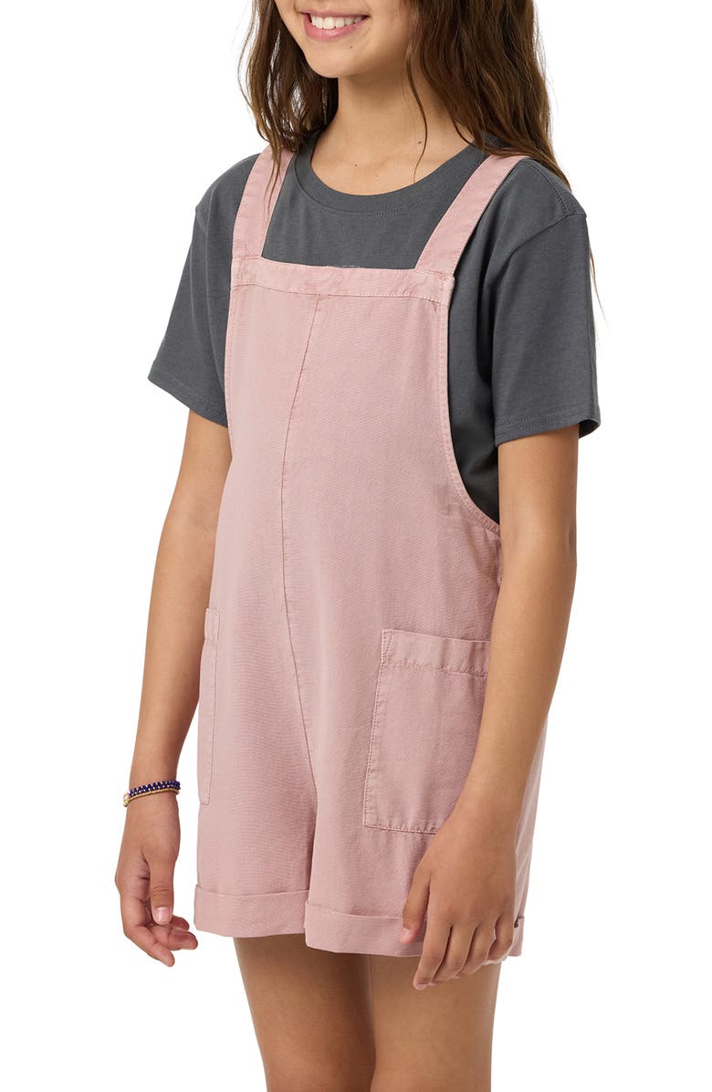O'Neill Kids' Starlette Cotton & Linen Romper, Alternate, color, Orchid