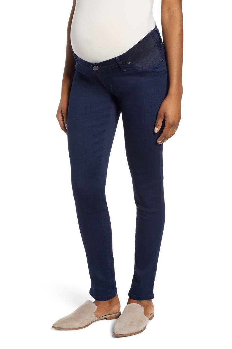 Comfortable Stretch Maternity Jeans, Main, color, NAVY