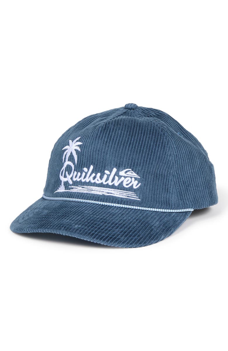Quiksilver Palms Corduroy Snapback Baseball Cap, Main, color, Riviera