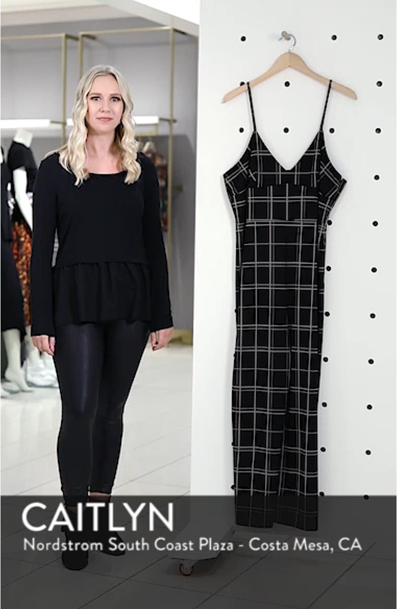 Windowpane Check Jumpsuit, sales video thumbnail