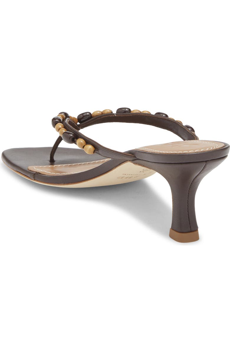 STAUD Freja Woven Thong Slide Sandal, Alternate, color, Wood Beads
