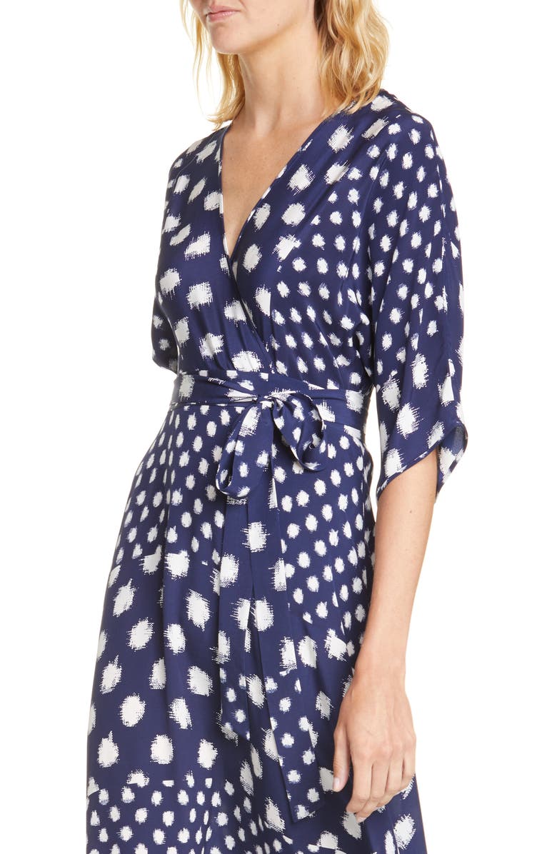 DVF Eloise Silk Wrap Maxi Dress, Alternate, color, 