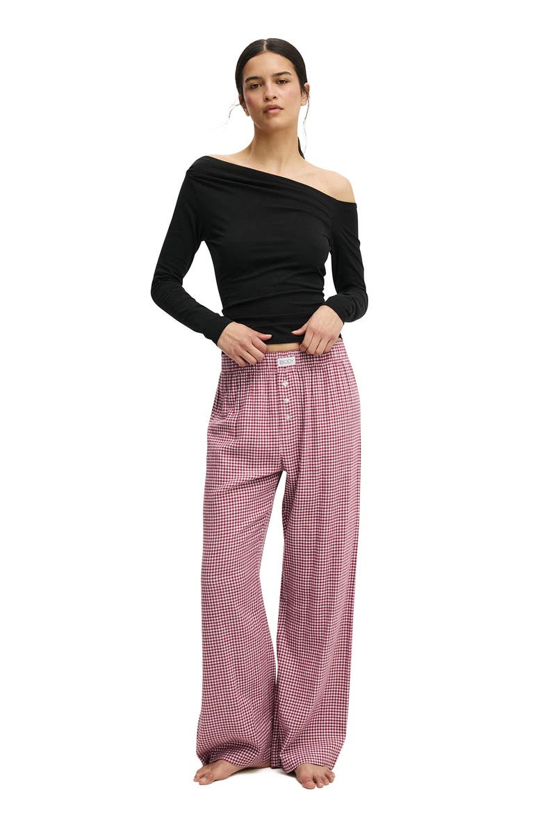 COTTON ON BODY Women's Dreamy Soft Off The Shoulder Long Sleeve, Alternate, color, Black