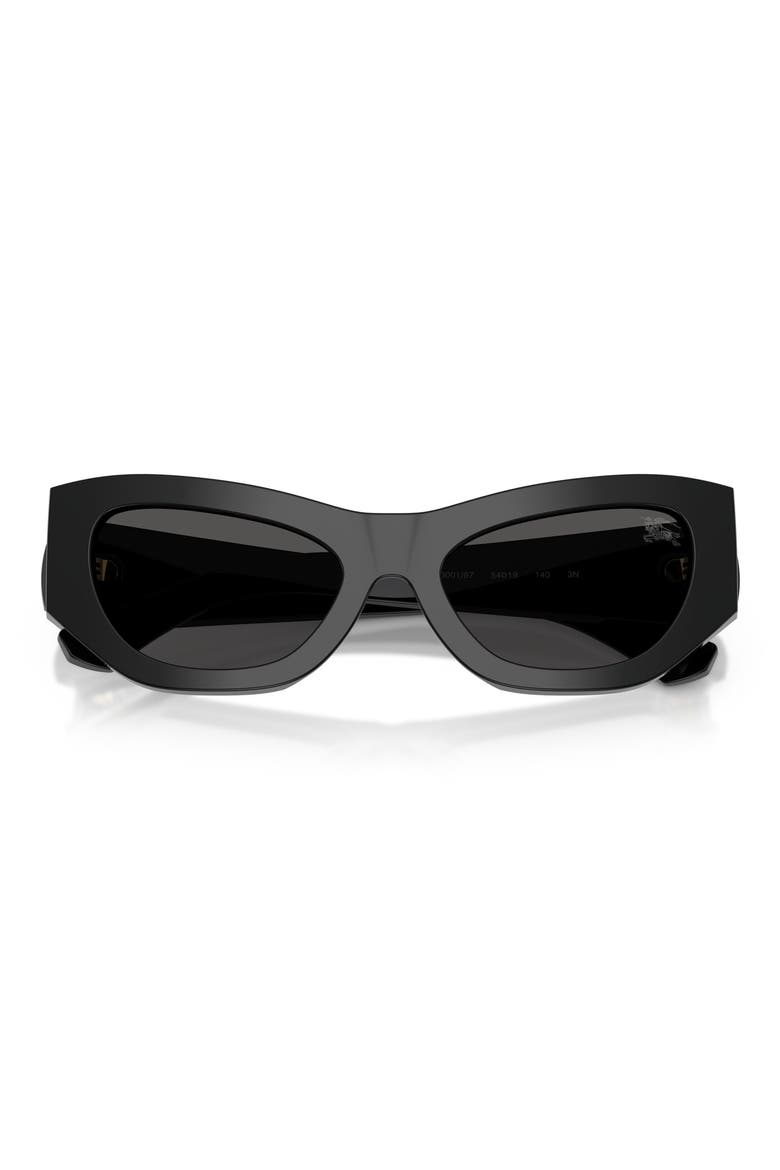 54mm Cat Eye Sunglasses, Alternate, color, BLACK