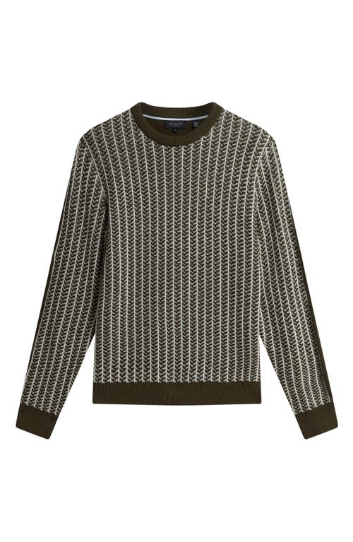Ted Baker Frankez Textured Herringbone Sweater In Brown