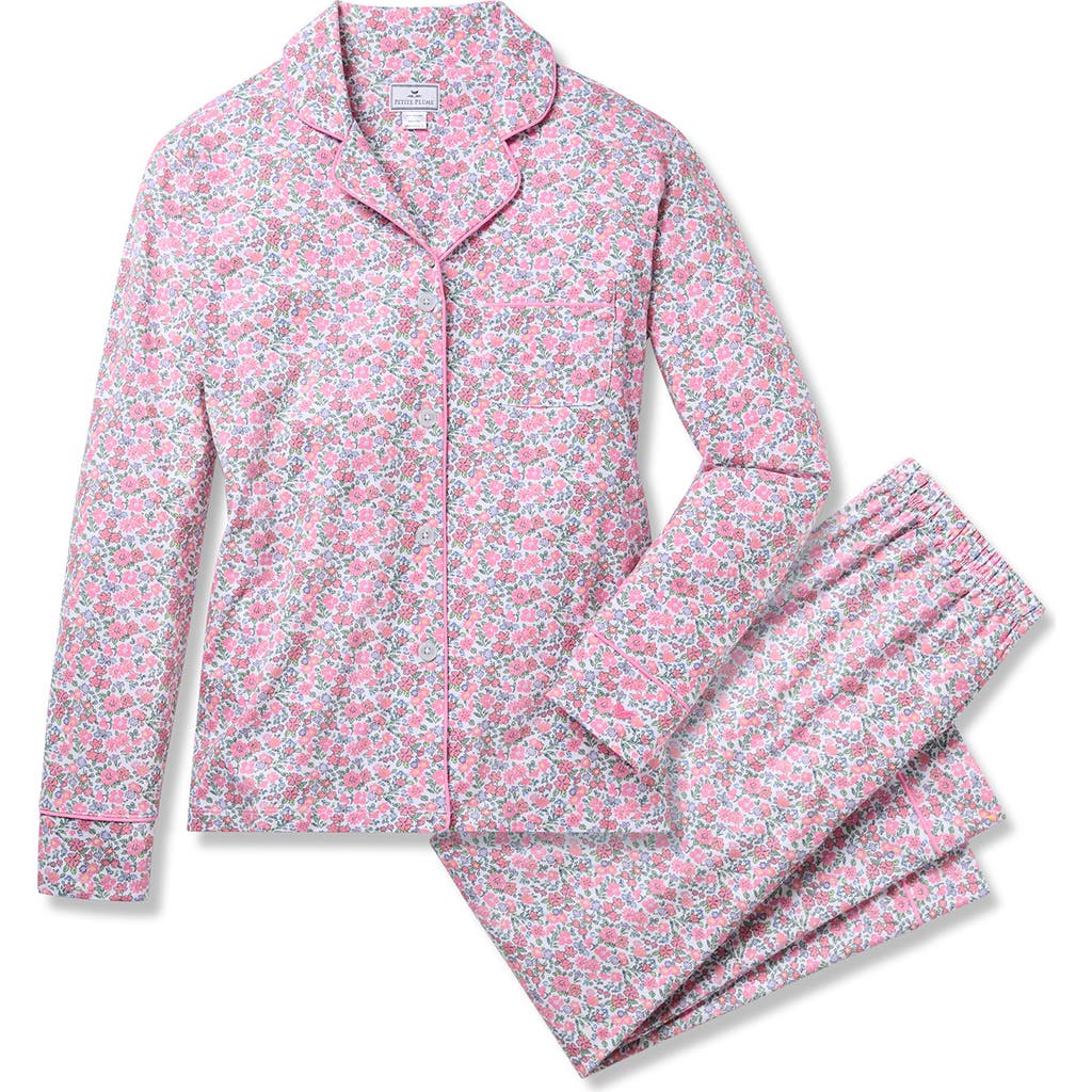 PETITE PLUME PETITE PLUME FLEURS DE ROSE PIMA COTTON PAJAMAS
