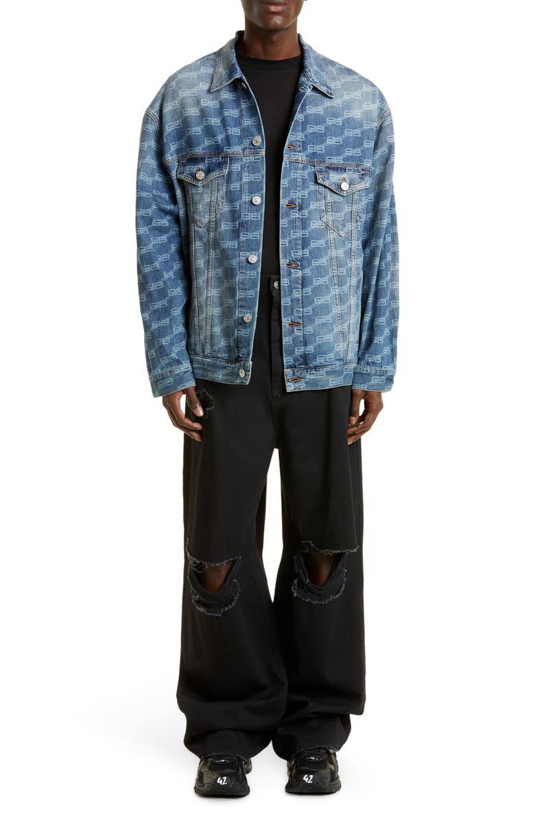 Balenciaga Men's Fitted Long Sleeve Mesh T-Shirt, Alternate, color, 