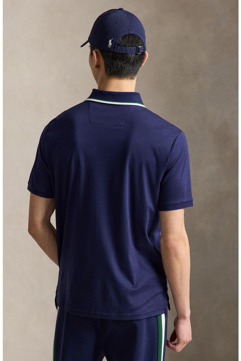 Chevron Classic Fit Soft Cotton Polo, Alternate, color, NEWPORT NAVY