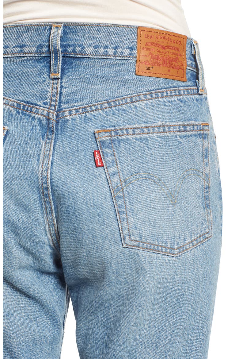 Levi's® 501® Ripped High Waist Crop Jeans, Alternate, color, AUTHENTICALLY YOURS