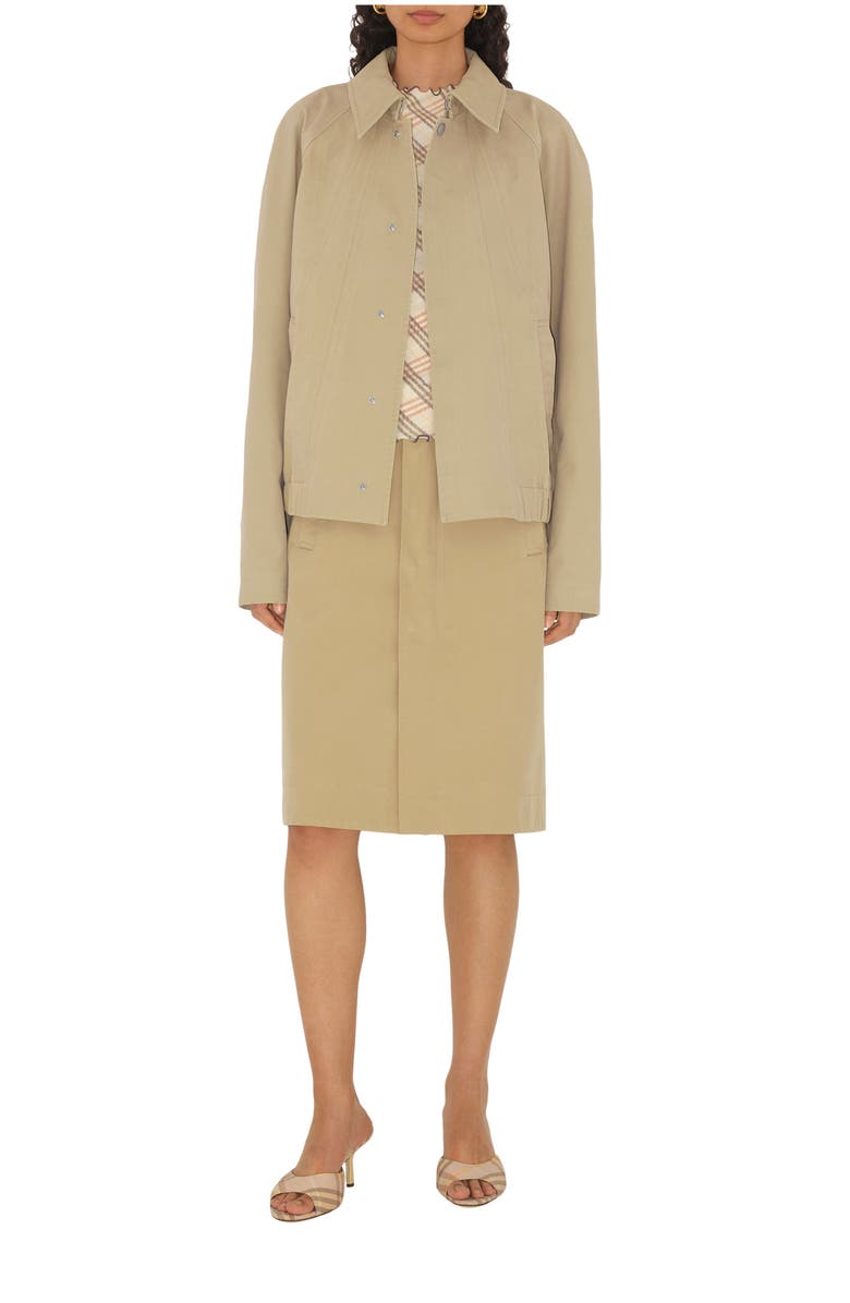Burberry Cotton Jacket, Main, color, Beige