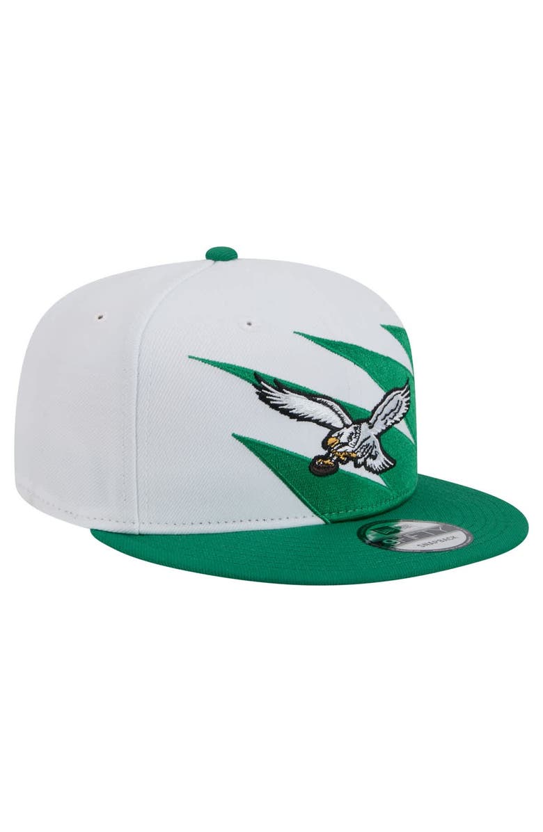 New Era Men's New Era Kelly Green Philadelphia Eagles Throwback Jagged 9FiFTY Snapback Hat, Alternate, color, Kelly Green