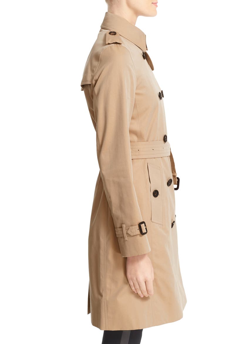 Kensington Long Trench Coat, Alternate, color, HONEY