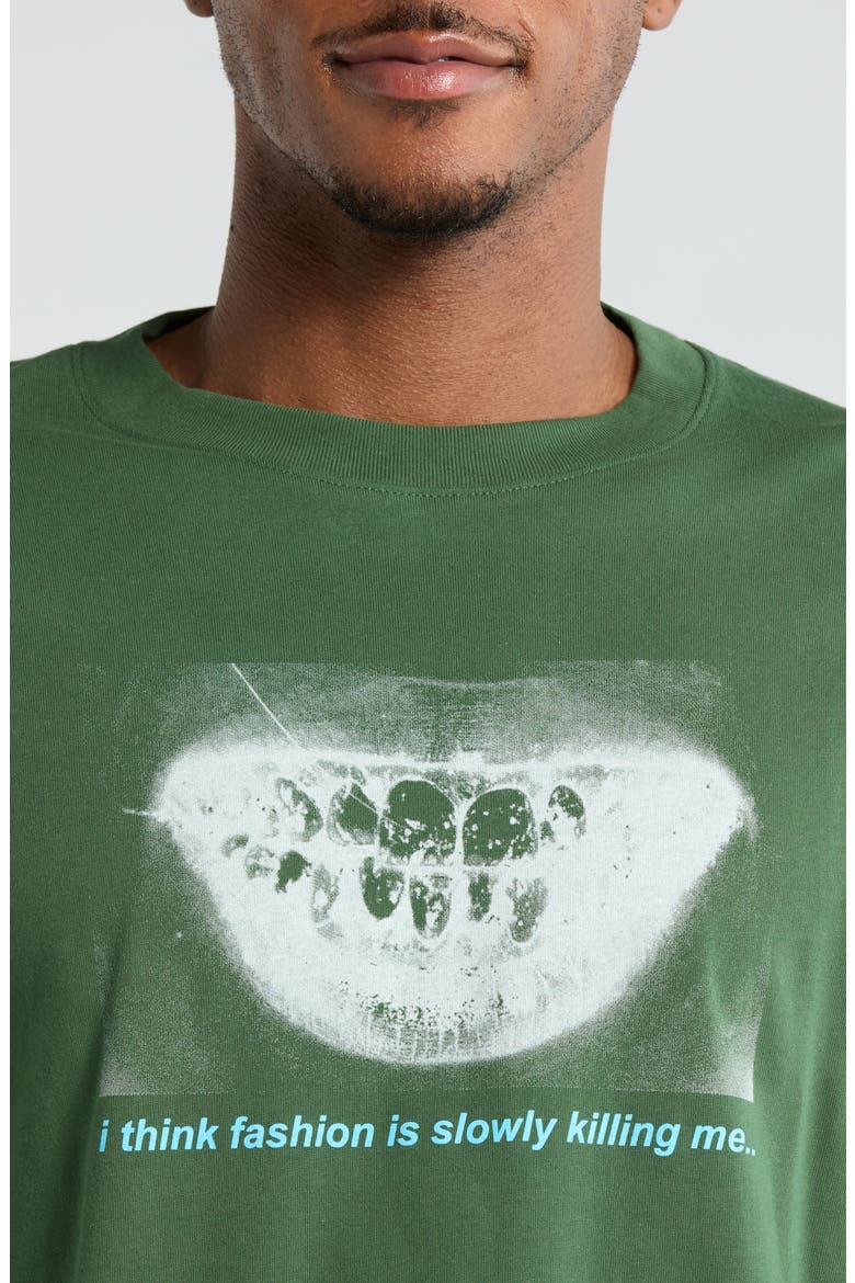 Decay Graphic Print Long Sleeve T-Shirt, Alternate, color, FOREST