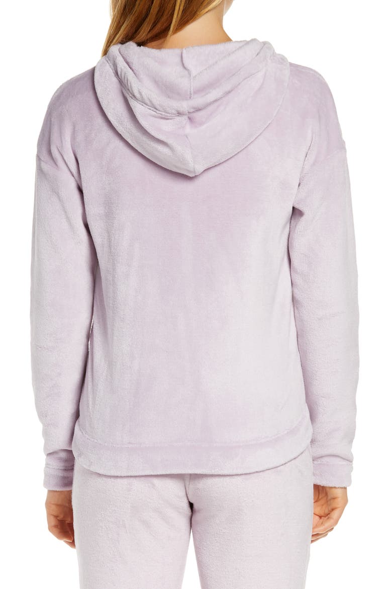 Tasha Double Face Fleece Zip Hoodie, Alternate, color, LILAC FROST